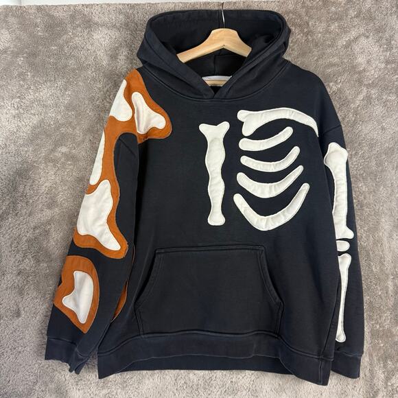 coursemys Other - Coursemys Black Skeleton Hoodie L Large Y2K Super Thick RARE Skater Punk